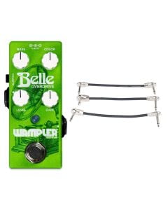 Wampler Belle Overdrive Pedal + Gator Patch Cable 3 Pack
