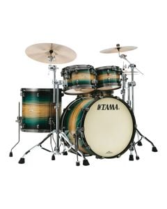 Tama Starclassic Maple Exotix 4-pc Shell Pack - Emerald Pacific Walnut Burst