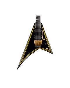 Jackson MJ Series Rhoads RR24MG Electric Guitar - Black w/Yellow Pinstripes