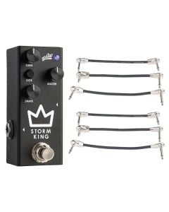 Aguilar Stormking All-Analog Distortion/Fuzz Pedal + 2x Gator Patch Cable 3 Pack