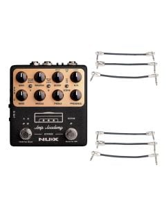 NUX NGS-6 Stomp-Box Amp Modeler + 2x Gator Patch Cable 3 Pack