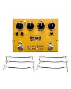 MXR M287 Sub Octave Bass Fuzz + 2x Gator Patch Cable 3 Pack