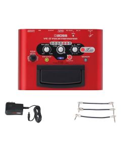 Boss VE-2 Vocal Harmonist + Gator 9V Power Combo & 3 Patch Cables