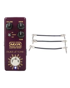 MXR CSP039 Duke of Tone Overdrive + Gator Patch Cable 3 Pack