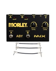 Morley ABY-MIX-G Gold Series Combiner + Gator Patch Cable 3 Pack