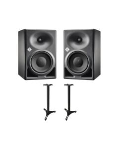 2x Neumann KH150 (Black) + Ultimate Support MS-90/36B MKII
