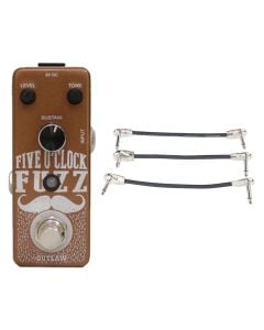Outlaw Effects Five O' Clock Fuzz Fuzz Pedal + Gator Patch Cable 3 Pack