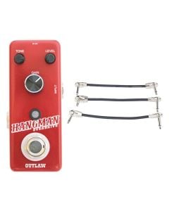 Outlaw Effects Hangman Overdrive Pedal + Gator Patch Cable 3 Pack