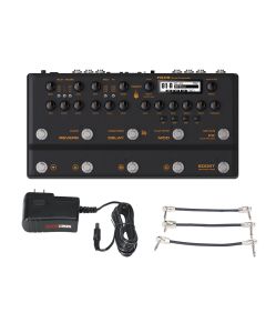 NUX Trident Guitar Processor + Gator 9V Power Combo & 3 Patch Cables
