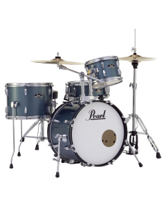 Pearl Roadshow 4-Pc Complete Drum Set w/18" Kick & Cymbals - Aqua Blue Glitter