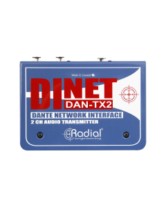 Radial DiNet DAN-TX2 Dante Stereo Network Transmitter