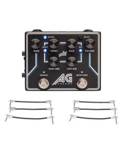 Aguilar AG Preamp/DI Pedal + 2x Gator Patch Cable 3 Pack