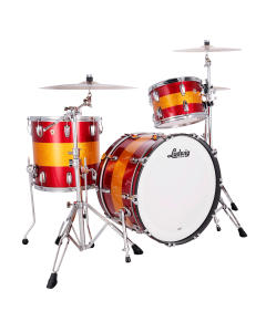 Ludwig Classic Maple Fab 3-Pc Shell Pack w/24" Kick - Triband Red/Gold Sparkle