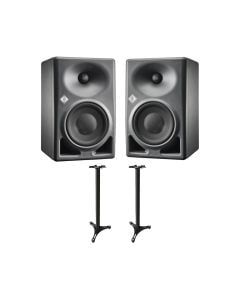 2x Neumann KH 120 II (Grey) + Ultimate Support MS-90/45B MKII