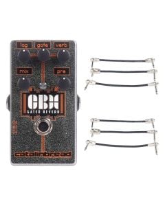 Catalinbread CBX Gated Reverb Pedal + 2x Gator Patch Cable 3 Pack