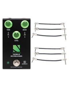 Keeley Noble Screamer Overdrive & Boost Pedal + 2x Gator Patch Cable 3 Pack