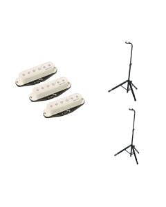 Fishman Fluence Strat Set White + 2 Gator Hanging Guitar Stands