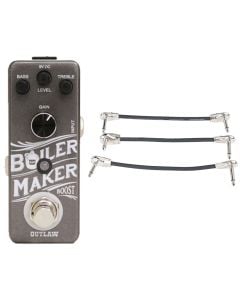 Outlaw Effects Boilermaker Boost Pedal + Gator Patch Cable 3 Pack