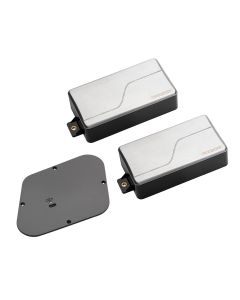 Fishman Fluence Modern Humbucker Set of 2 - Brushed Stainless + Les Paul Battery Pack