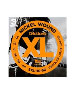 D'Addario EXL110-3D Regular Light Nickel Wound Electric Guitar strings