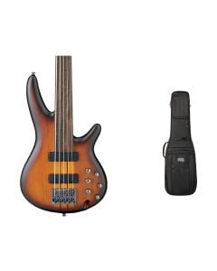 Ibanez SRF705BBF Portamento Fretless Electric Bass 5-String - Brown Burst Flat  w/Gig Bag
