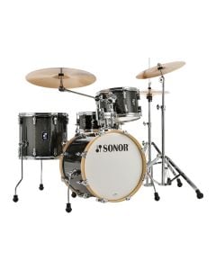 Sonor AQX Jazz 4-pc Shell Pack w/ 18" Kick - Black Midnight Sparkle
