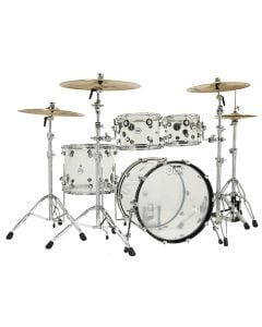 DW Design Series 4-pc Acrylic Shell Pack Clear w/ 22" Kick