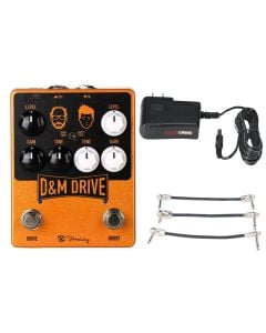 Keeley D&M Drive + Gator 9V Power Combo & 3 Patch Cables