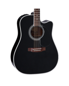 Takamine EF341SC Legacy Series Cutaway Dreadnought A/E Guitar - Black