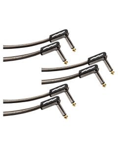 EBS High Perfomance Flat Patch Cable 18cm Black/Gold x 3