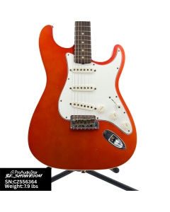 Used Fender Custom Shop Double-Bound Stratocaster Journeyman Relic Candy Tangerine