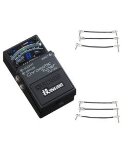Boss TU-3W Chromatic Tuner WAZA CRAFT + 2x Gator Patch Cable 3 Pack