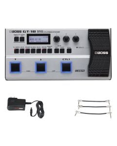 Boss GT-1B Bass Multi-Effects Processor + Gator 9V Power Combo & 3 Patch Cables