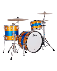 Ludwig Classic Maple Fab 3-Pc Shell Pack w/22" Kick - Triband Gold/Blue Sparkle