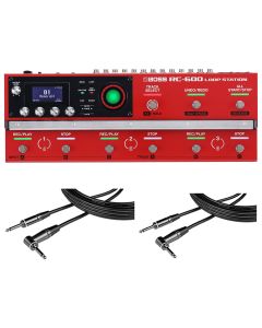 Boss RC-600 Loop Station + 2x Gator 20' RA Instrument Cable