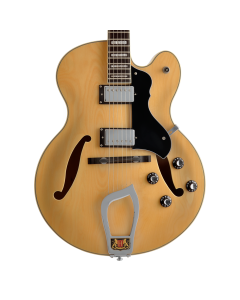 Hagstrom HJ 500 Single Cut Hollow Electric Guitar - Natural