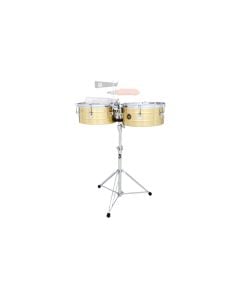 Latin Percussion Tito Puente 14" and 15" Timbales - Brass