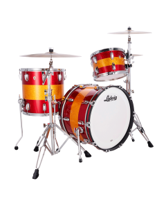 Ludwig Classic Maple Fab 3-Pc Shell Pack w/22" Kick - Triband Red/Gold Sparkle