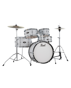 Pearl Roadshow Jr. 5-Pc. Drum Set w/Hardware, Cymbals, and 16" Kick - Pure White