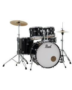 Pearl Roadshow 5-Pc. Drum Set w/Hardware, Cymbals, and 22" Kick - Jet Black