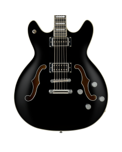 Hagstrom VIDLXBARI-BLK Viking Deluxe Baritone Electric Guitar Black