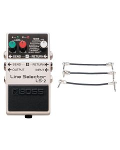 BOSS LS-2 Line Selector + Gator Patch Cable 3 Pack