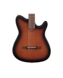 Ibanez FRH10NBSF Thinline Nylon A/E Guitar - Brown Sunburst Flat