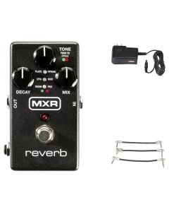 MXR M300 Reverb + Gator 9V Power Combo & 3 Patch Cables
