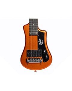 Hofner Shorty Electric Travel Guitar w/ Gig Bag - Metallic Orange