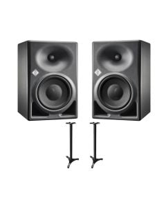 2x Neumann KH150 (Black) + Ultimate Support MS-90/45B MKII