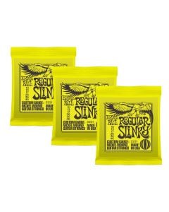 Ernie Ball 2221 Regular Slinky Nickel Wound Electric Guitar Strings 3-Pack