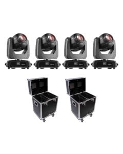 4x CHAUVET DJ Intimidator Beam 140SR + Flight Cases