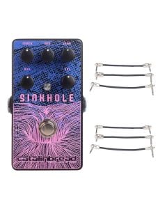 Catalinbread Sinkhole Ethereal Reverb Pedal + 2x Gator Patch Cable 3 Pack