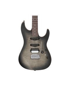 Ibanez TQM2CUF Tom Quayle Signature Electric Guitar - Charcol Black Burst Flat